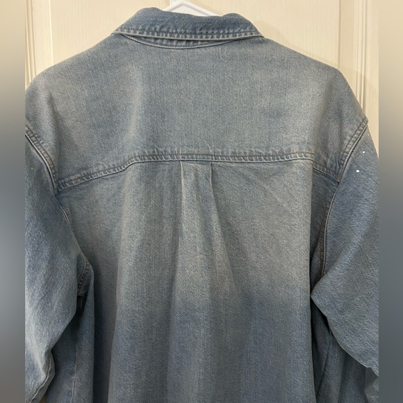 Universal Thread Rhinestone Embellished Denim Shacket - Picture 6 of 7